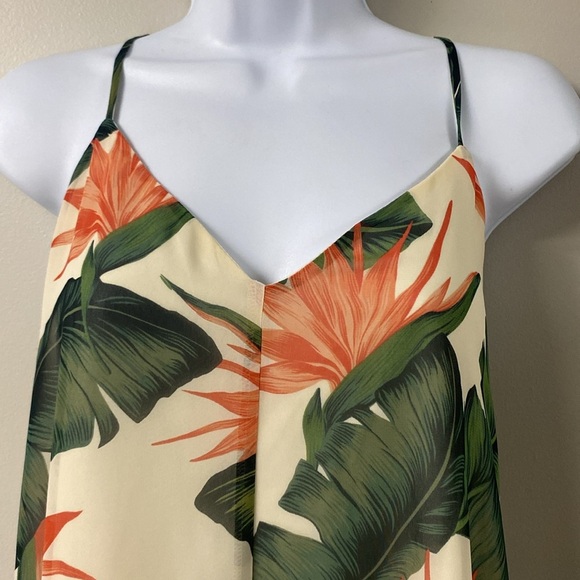 SHOW ME YOUR MUMU RASCAL ROMPER TROPICAL DEEP V BACK ADJUSTABLE STRAPS SZ large - Picture 4 of 11